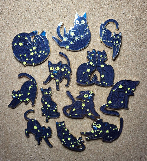 ZODICATS enamel pins