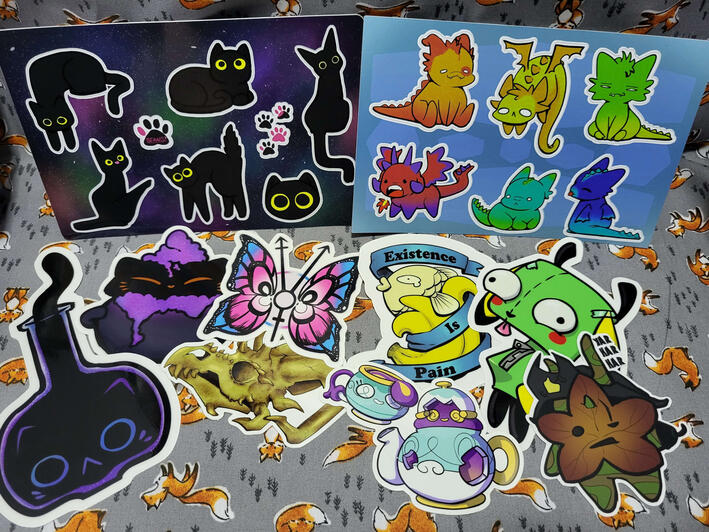 A few stickers